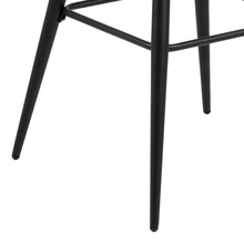Load image into Gallery viewer, Ayla Designer Bar Stool In Light Grey Fabric And Metal Legs x 2 Barstools
