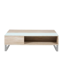 Load image into Gallery viewer, Azalea Storage Coffee Table With Lift Function In Stylish Sonoma Oak And White Glass
