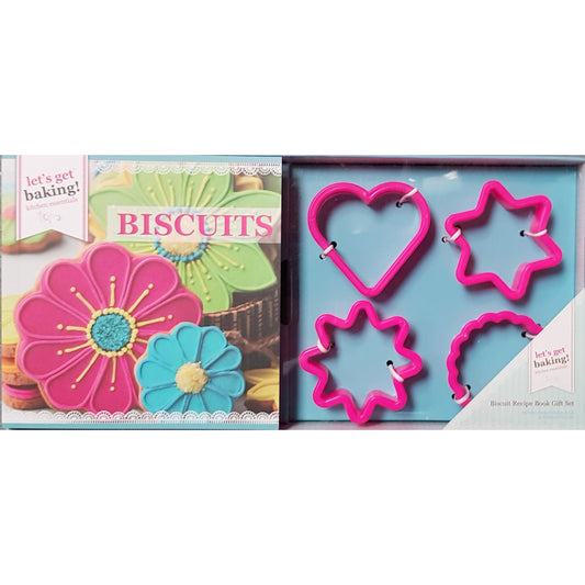 Let's Get Baking Biscuit Recipe Book Gift Set And Moulds