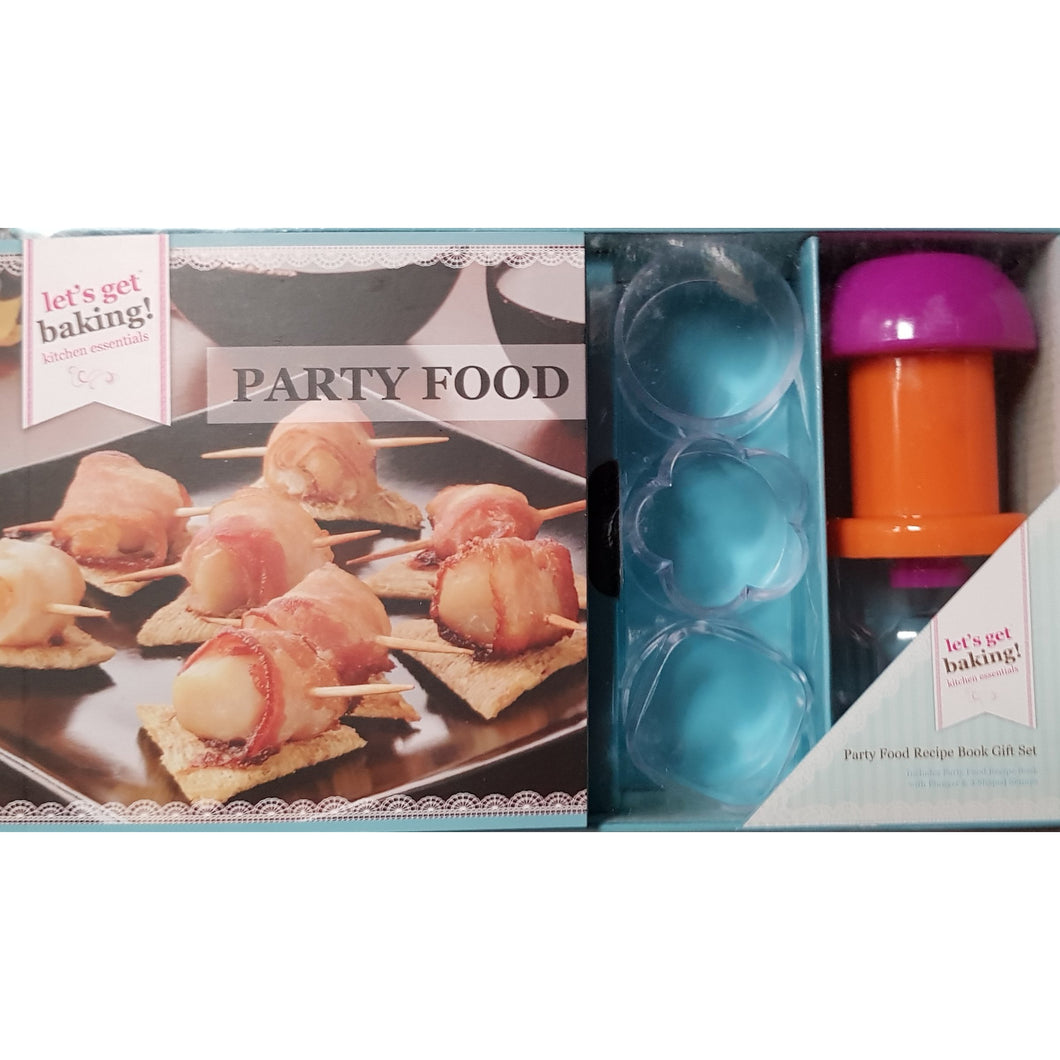 Let's Get Baking Party Food Recipe Gift Book Set With Plunger & 3 Stamps