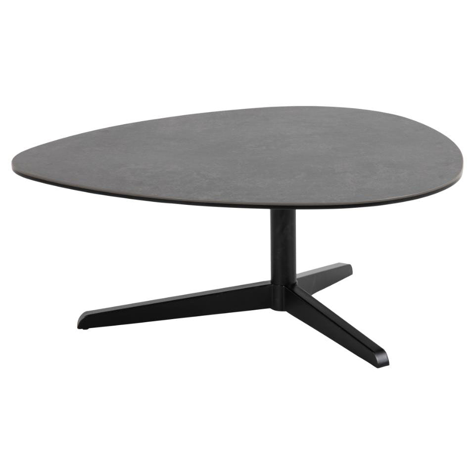 Large Super Sleek Designer Barnsley Ceramic Black Coffee Table 100x95x41cm