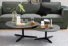 Load image into Gallery viewer, Large Super Sleek Designer Barnsley Ceramic Black Coffee Table 100x95x41cm

