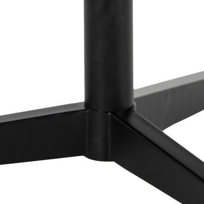 Barnsley Ceramic Black Coffee Table Plectrum Shape And Metal Base 84x77x34cm