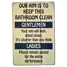 Load image into Gallery viewer, Keep This Bathroom Clean Laminated Wooden Wall Art Home Sign Gift 45x30cm
