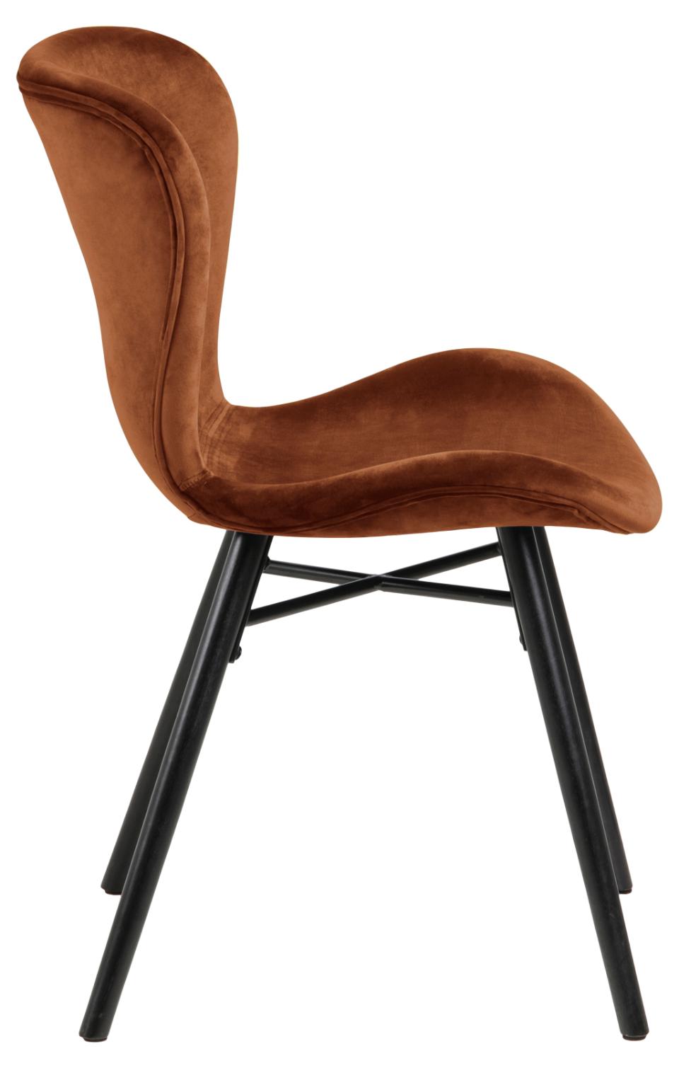 Batilda Copper Brown Fabric Dining Chair, Set Of 2