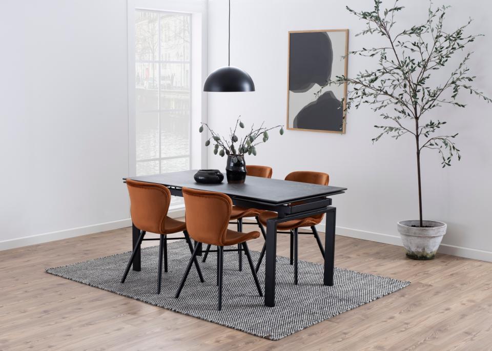 Batilda Copper Brown Fabric Dining Chair, Set Of 2