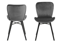 Load image into Gallery viewer, Beautiful Batilda Grey Upholstered Fabric Dining Chair, Set Of 2
