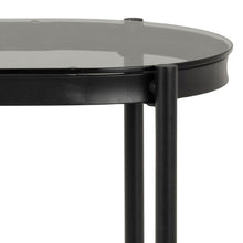Load image into Gallery viewer, Beautiful Black Bayonne Console Table With Smoked Glass Top 86x35x76cm
