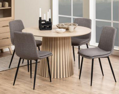 4 becca fabric chairs in a modern dining room