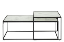 Load image into Gallery viewer, Bolton Coffee Table Set  Elegant White Marble Glass 100 x 55 x 43 cm
