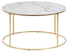 Load image into Gallery viewer, Bolton Coffee Table With Round White Marble Glass 80cm
