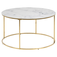 Load image into Gallery viewer, Bolton Coffee Table With Round White Marble Glass 80cm
