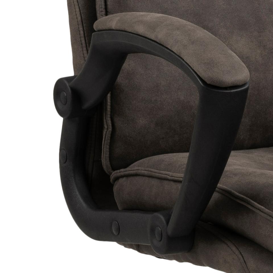 Brad Black Fabric Home Office Desk Chair With Brake Castors, Gas lift, Swivel And Tilt