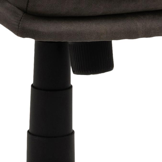 Brad Black Fabric Home Office Desk Chair With Brake Castors, Gas lift, Swivel And Tilt