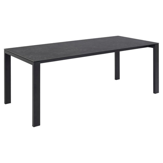 Brentford Dining Table With Glass Ceramic Top 200cm With Metal Base, Seats Up to 8 People