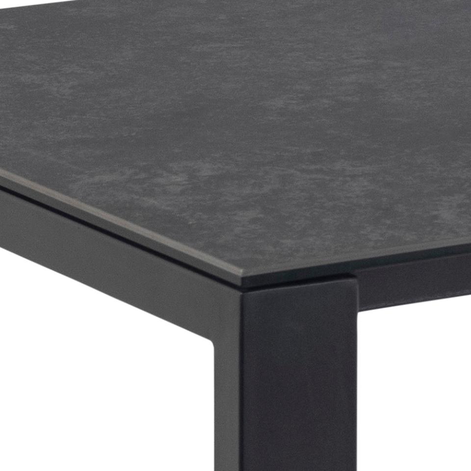 Brentford Dining Table With Glass Ceramic Top 200cm With Metal Base, Seats Up to 8 People