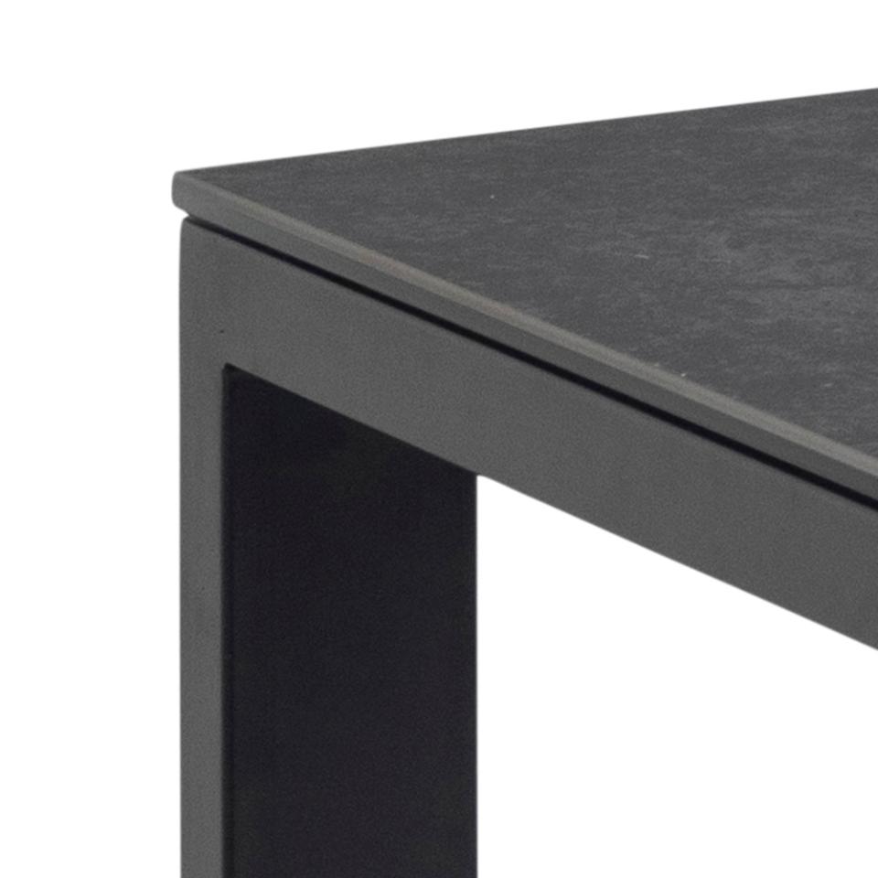 Brentford Dining Table With Glass Ceramic Top 200cm With Metal Base, Seats Up to 8 People