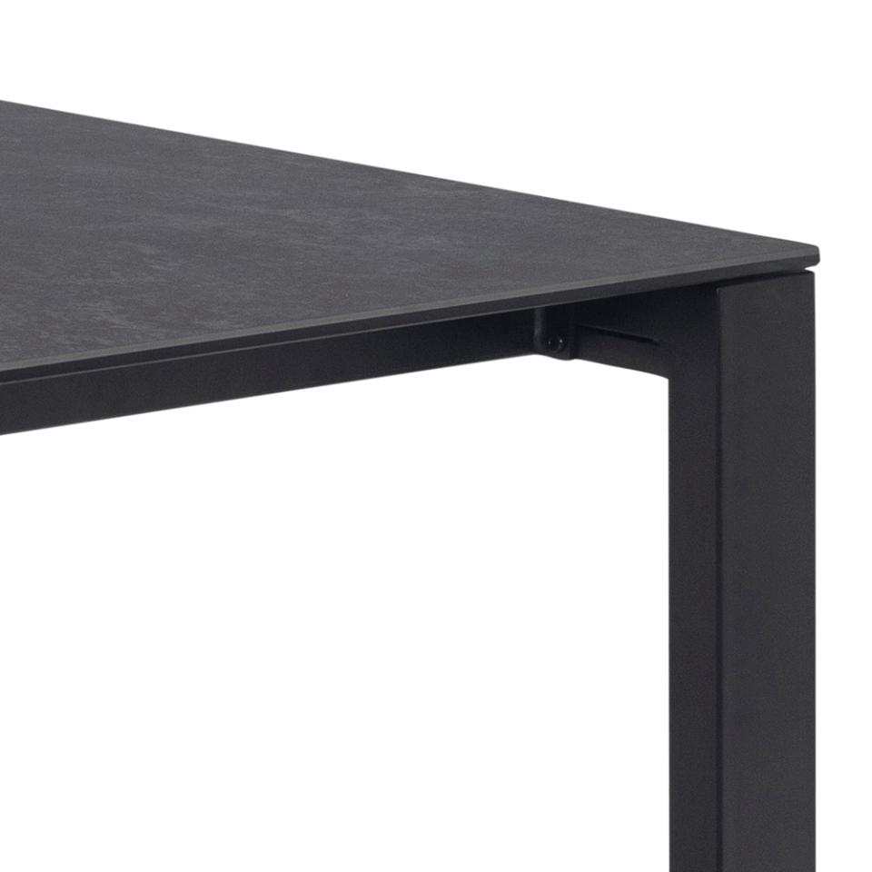 Brentford Dining Table With Glass Ceramic Top 200cm With Metal Base, Seats Up to 8 People