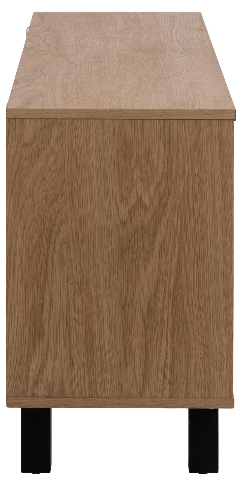 Beautiful Brighton Oak Buffet Sideboard Cabinet In Modern Herringbone Design 150x40x71cm