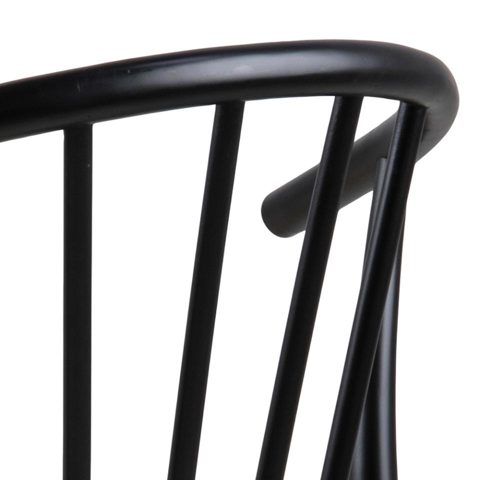 Cassandra Black Solid Oak Quality Paper Plaited Dining Chair, Set Of 2 Chairs