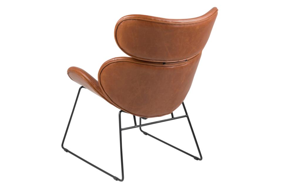 Cazar Comfort Lounge Resting Chair In Stylish Leather Look Brandy