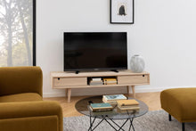 Load image into Gallery viewer, Century TV Unit With 2 Doors In White Oiled Oak 160x38x43cm
