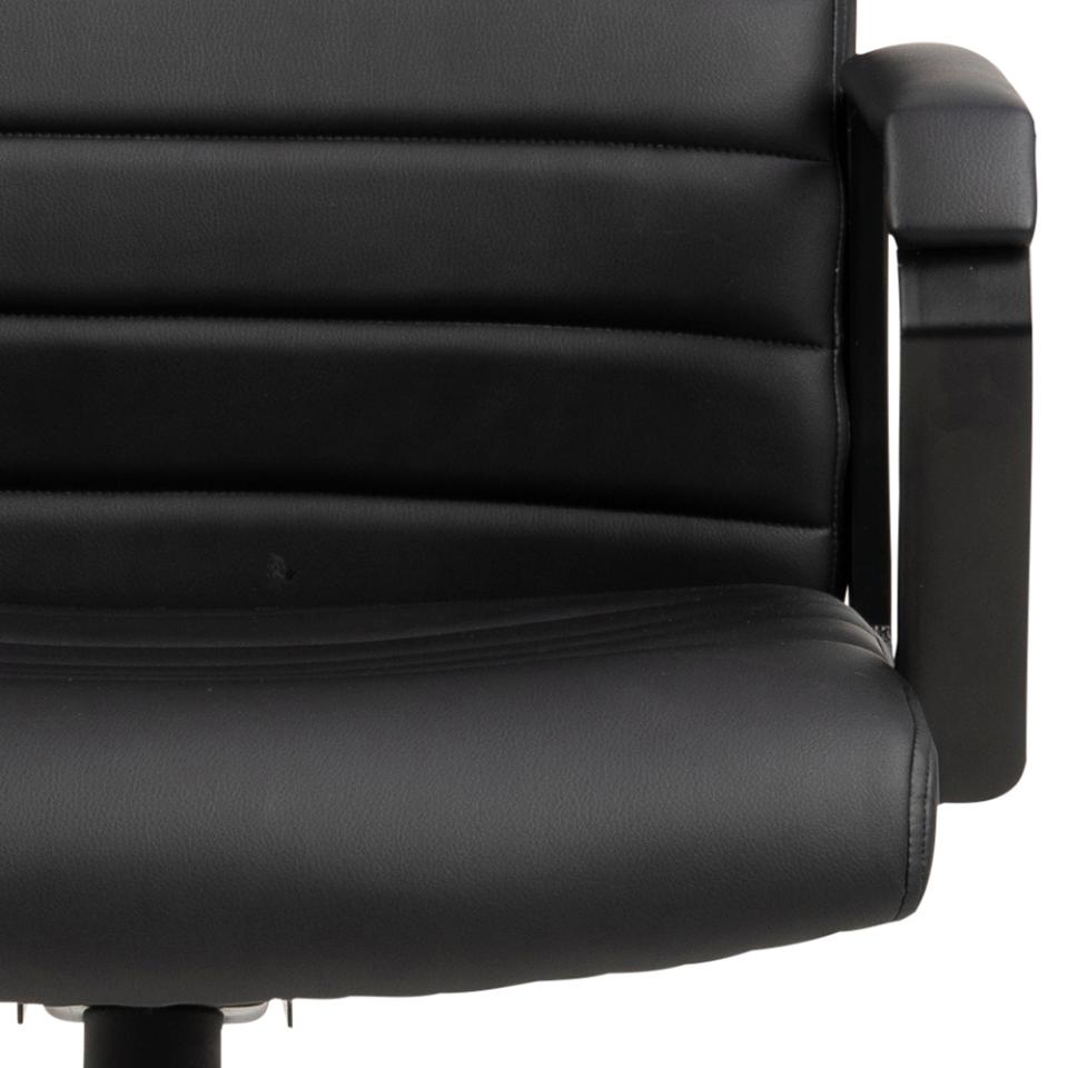Charles Stylish Black Home Office Desk Chair With Brake Castors, Seat Adjustment, Swivel And Tilt