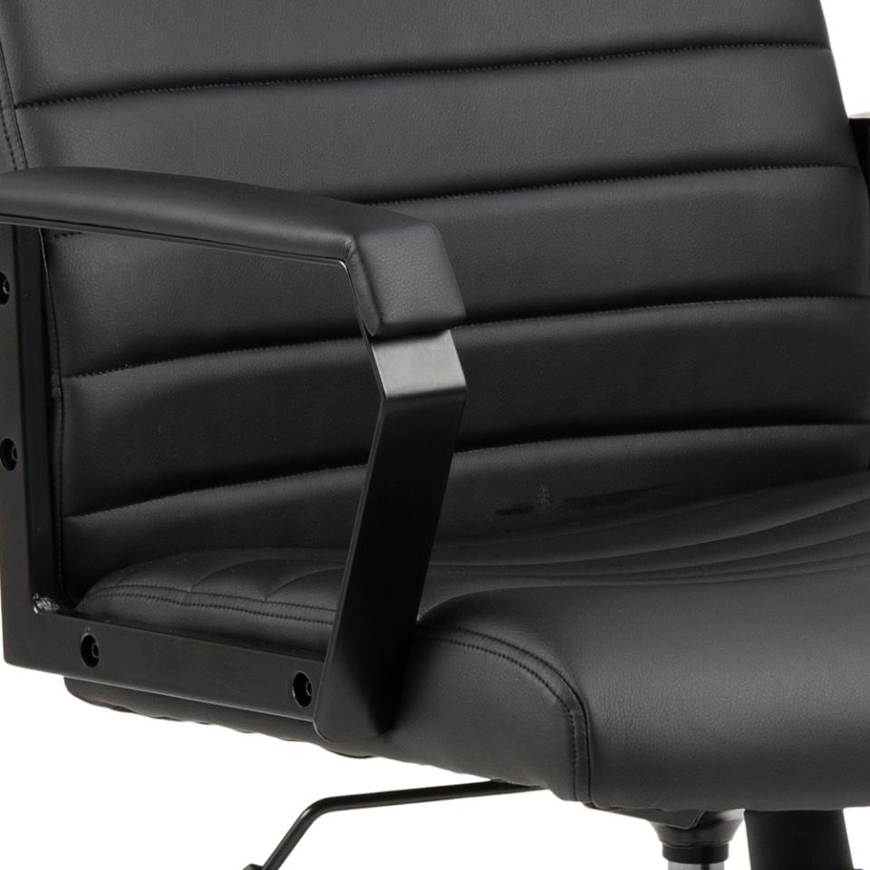 Charles Stylish Black Home Office Desk Chair With Brake Castors, Seat Adjustment, Swivel And Tilt