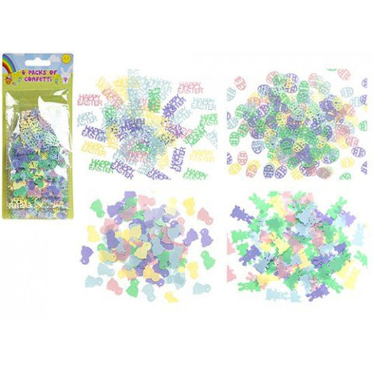 6 Bags Of Easter Confetti For Craft, Decorating, Easter Cards Or Crackers