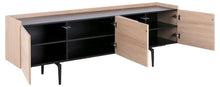 Load image into Gallery viewer, Connect Large Oak Sideboard With Solid Steel Legs Slim Design Spacious 200x42x67cm
