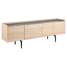 Load image into Gallery viewer, Connect Large Oak Sideboard With Solid Steel Legs Slim Design Spacious 200x42x67cm
