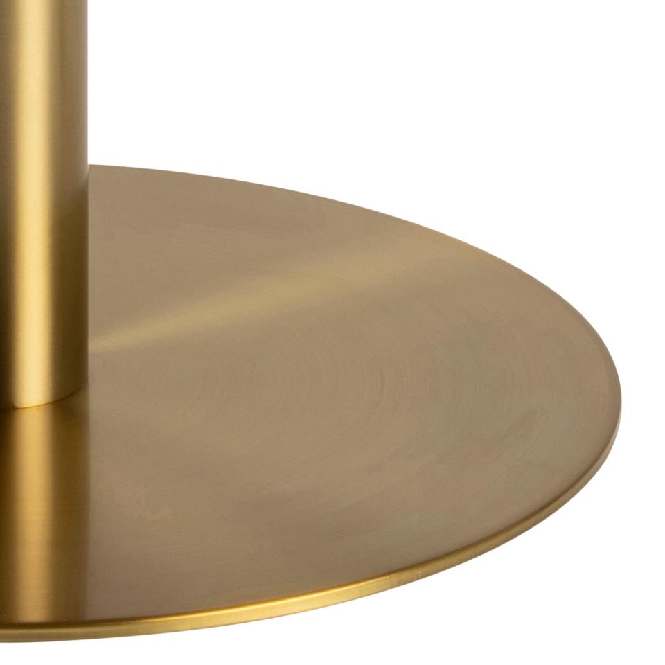 Corby Marble Coffee Table With Gold Brass Metal Base 80cm