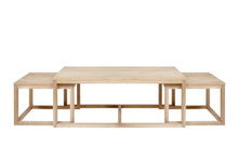 Load image into Gallery viewer, Cornus White Oak Coffee Table Set Versatile 120 x 60 cm With 2 Extra Discreet Tables
