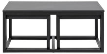 Load image into Gallery viewer, Cornus Black Oak Coffee Table Set Versatile 120 x 60 cm With 2 Extra Discreet Tables
