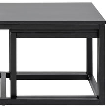 Load image into Gallery viewer, Cornus Black Oak Coffee Table Set Versatile 120 x 60 cm With 2 Extra Discreet Tables
