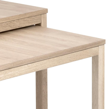 Cornus Square White Oak Coffee Table Versatile Designer Set 70 cm