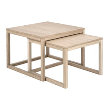 Load image into Gallery viewer, Cornus Square White Oak Coffee Table Versatile Designer Set 70 cm
