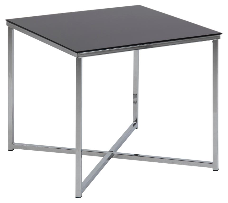Cross Glass Designer Lamp Or Side Table In Clear, Smoked or Black, Round or Square Shape