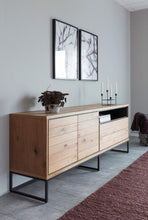 Load image into Gallery viewer, Dalarna Modern Oak Sideboard Large Cabinet 2 Door, 2 Drawers, Soft Close 197.8x45x75.8cm
