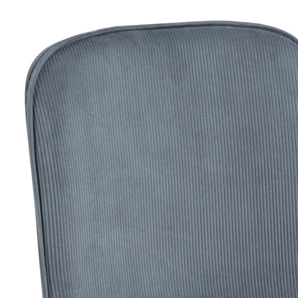Delmy Dining Chairs In Comfort Fabric Grey, Set Of 4