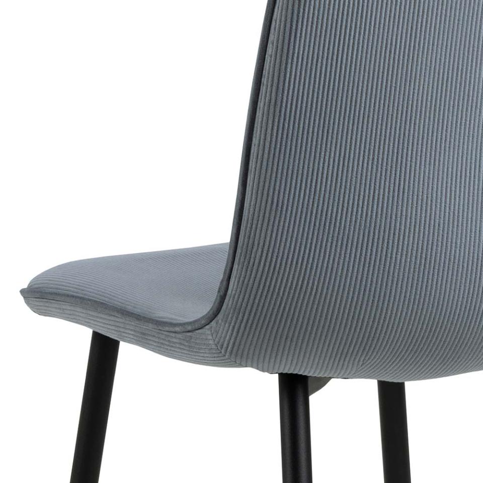 Delmy Dining Chairs In Comfort Fabric Grey, Set Of 4