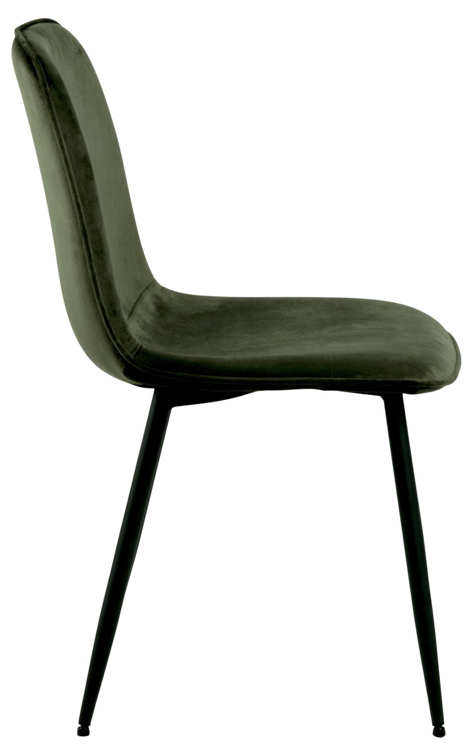 Delmy Dining Chairs In Olive Green Lloyd Fabric, Set Of 4