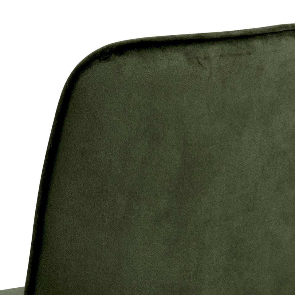 Delmy Dining Chairs In Olive Green Lloyd Fabric, Set Of 4
