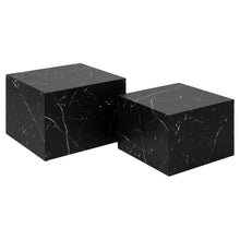 Load image into Gallery viewer, Dice Dadi Designer Coffee Table Set In Black Marble Large Square Display Units
