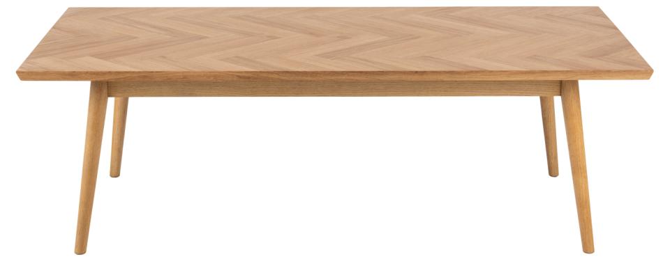 Dorney Coffee Table With Oak Rectangle Herringbone Design 140x70cm