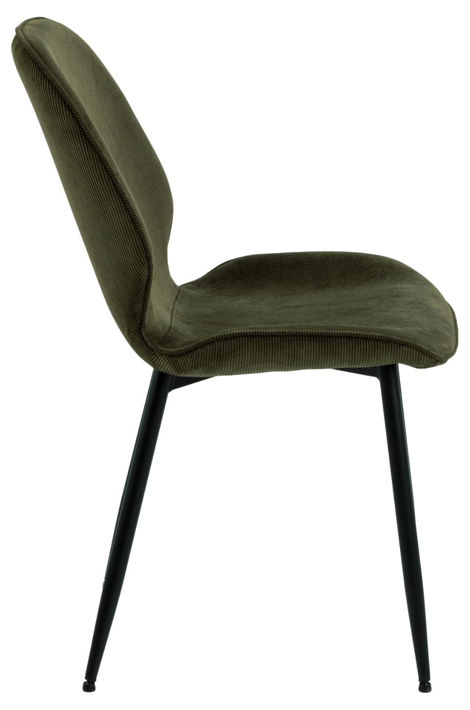 Femke Olive Green Designer Dining Chair, Set Of 4 Chairs