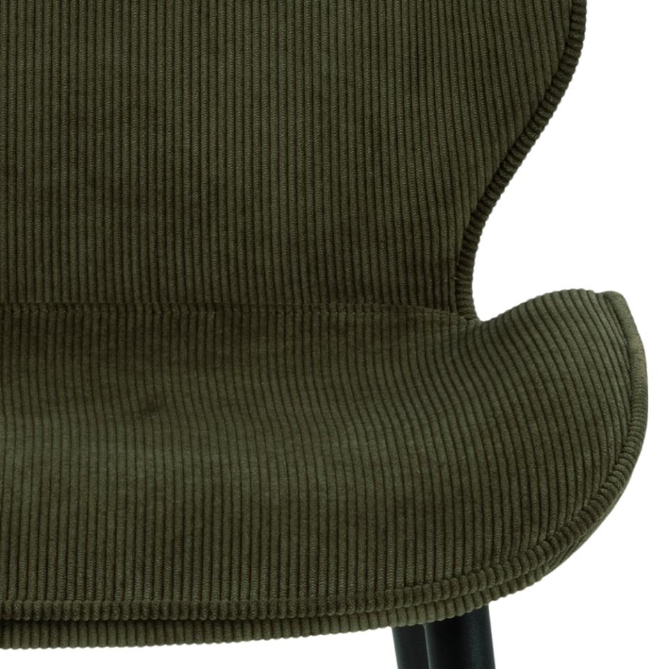 Femke Olive Green Designer Dining Chair, Set Of 4 Chairs