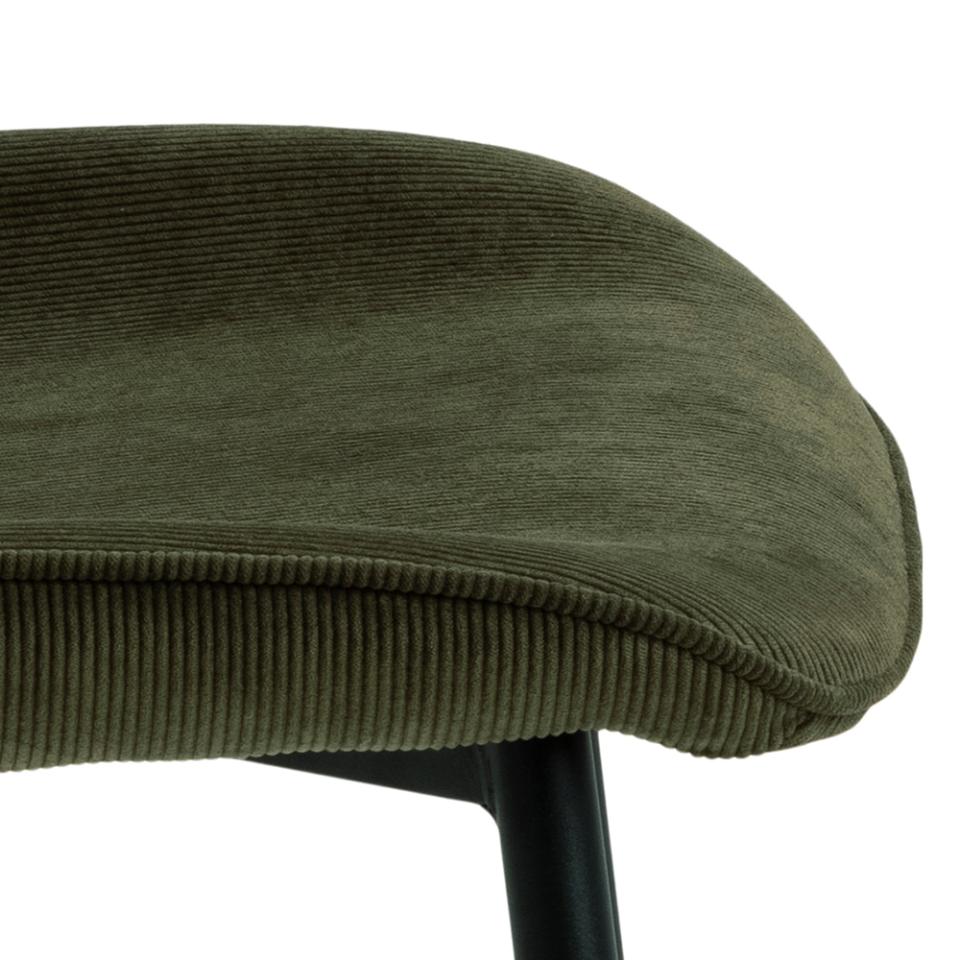 Femke Olive Green Designer Dining Chair, Set Of 4 Chairs