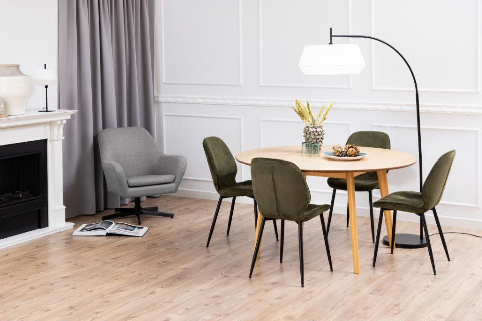 Femke Olive Green Designer Dining Chair, Set Of 4 Chairs