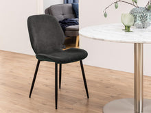 Load image into Gallery viewer, Elegant Femke Grey Anthracite Fabric Designer Dining Chair, Set Of 4 Chairs
